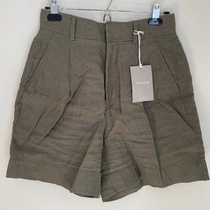 Everlane The TENCEL Way-High Drape Short - 2 - khaki green - NWT